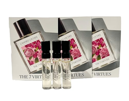 The 7 virtues CANDIED LYCHEE Sample Perfume Women Pour Femme EDP Spray 1.7 ml oz - set of 3 (0874) Beauty & Personal Care The 7 virtues