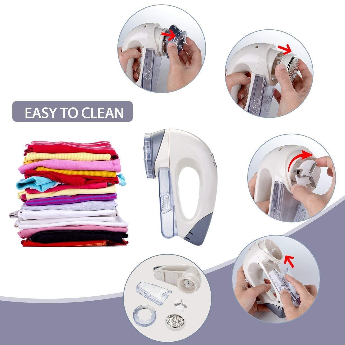 Hair Removal Device Clothing Shaver Electric Sweater Ball Remover Hair Removal Device Dry Battery Hair Ball Trimmer Portable Epilator (Color : Blue Beauty and Personal Care HYUWANGYU
