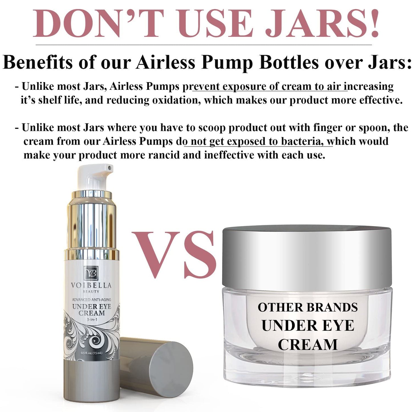 Under Eye Cream with Retinol, Peptides, Hyaluronic Acid & Aloe - Advanced Repair Formula for Puffiness, Bags, Dark Circles & Dry Under Eyes - Best Beauty & Personal Care VOIBELLA BEAUTY