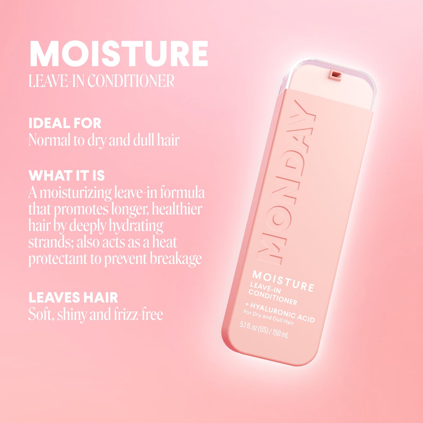 Monday Giftset - Moisture 12oz Shampoo & Conditioner Set & Moisture 5.1oz Leave-In Conditioner Beauty & Personal Care MONDAY HAIRCARE