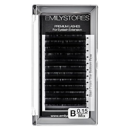EMILYSTORES Lash Extensions 0.15mm Thickness B Curl Mixed 8-14mm Sizes Length Volume Individual Natural-Looking Eyelashes For Eyelash Beauty & Personal Care EMILYSTORES