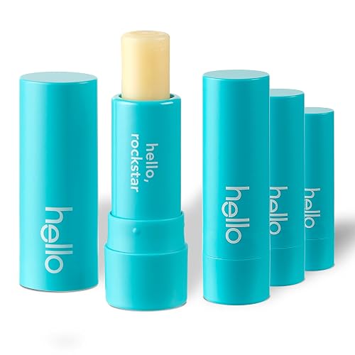 Hello Moisturizing Vegan Lip Balm, Sweet Mint, Beeswax & Petrolatum Free, Paraben Free, 0.15 Ounce (Pack of 4) Beauty & Personal Care hello