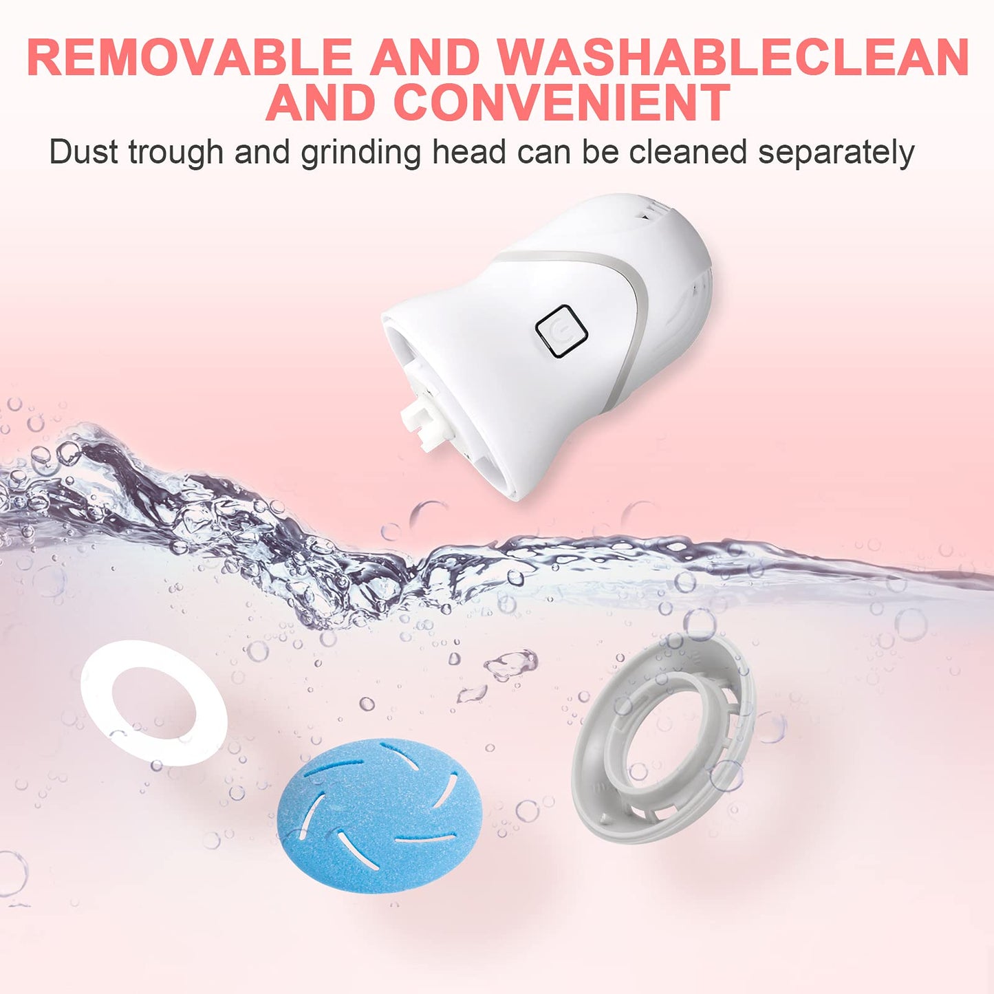 Professional Electric Feet Callus Remover,Portable Rechargeable Foot File Pedicure Tools with Vacuum Adsorption Foot Grinder 2 Speed 3 Grinding Heads Beauty & Personal Care HQISTAR