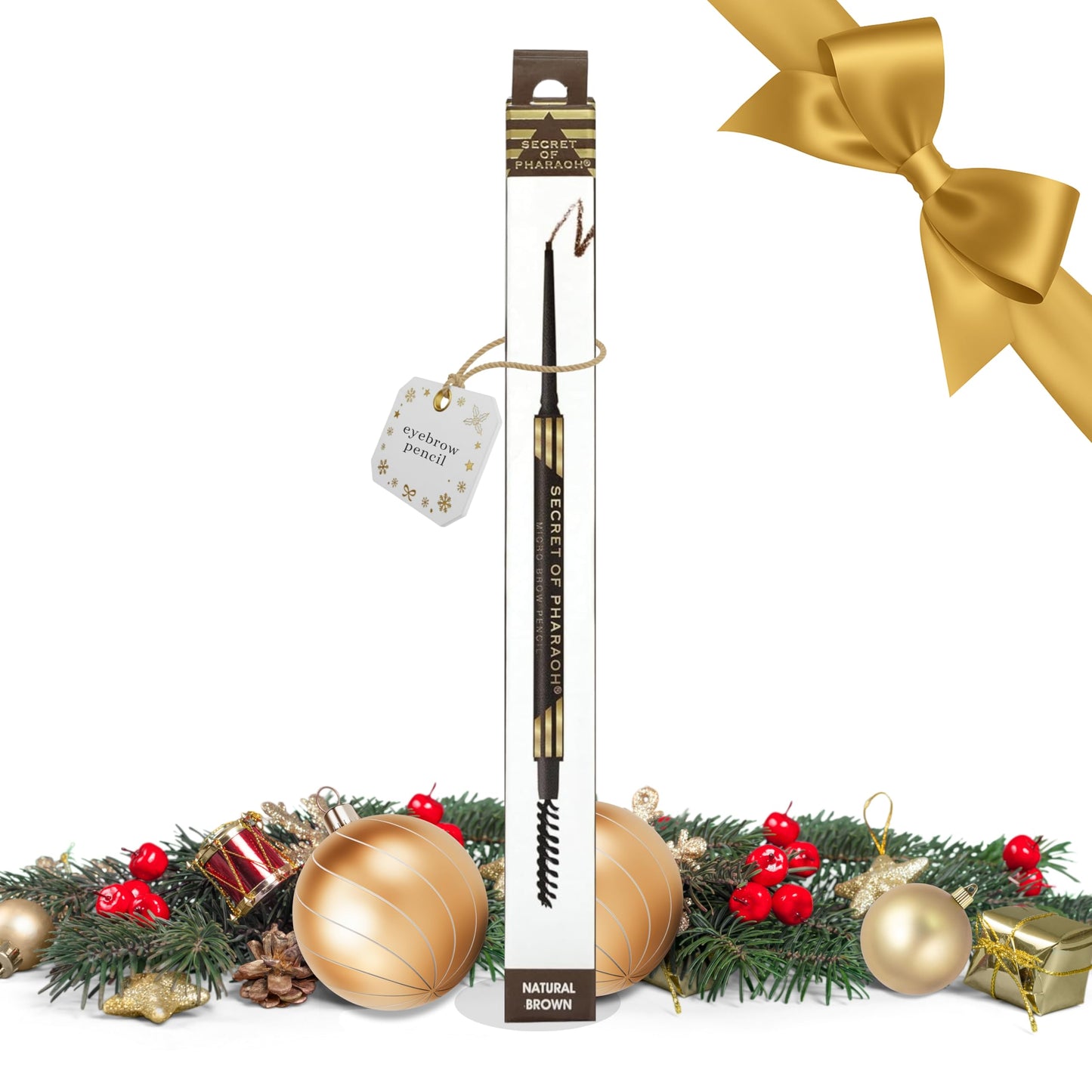 EBIN NEW YORK Micro Brow Pencil Natural Brown - Fine Tip Brow Pencil with Smooth Application & Built-In Blending Brush Beauty & Personal Care EBIN NEW YORK
