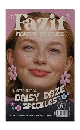 Fazit Makeup Patches - Daisy Speckles - Glow Up Make-Up Patches - Cute Glitter Makeup Accessories for Women - Cosmetic Glitter for Face Beauty & Personal Care Fazit