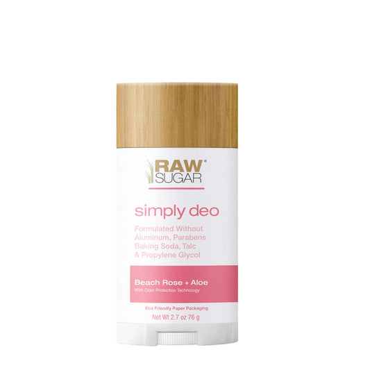 RAW SUGAR Deodorant Stick, Simply Deo (Pack of 1) Whole Body Deodorant for Women & Men, Clean Formulated without Aluminum, Baking Soda, Talc Beauty and Personal Care RAW SUGAR