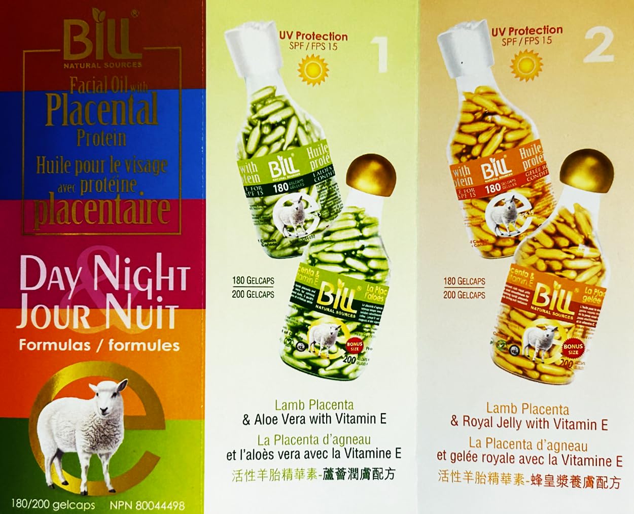 Lamb Placenta & Royal Jelly with Vitamin E Facial Oil, 200 Gelcaps, Bill Natural Sources Beauty & Personal Care Bill Natural Sources
