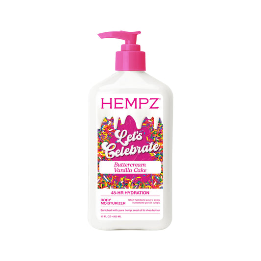 Hempz Body Lotion - Buttercream Vanilla Cake Celebration - Limited Edition Daily Moisturizing Cream, Shea Butter, Aloe - Skin Care Products, Hemp Seed Beauty & Personal Care Hempz