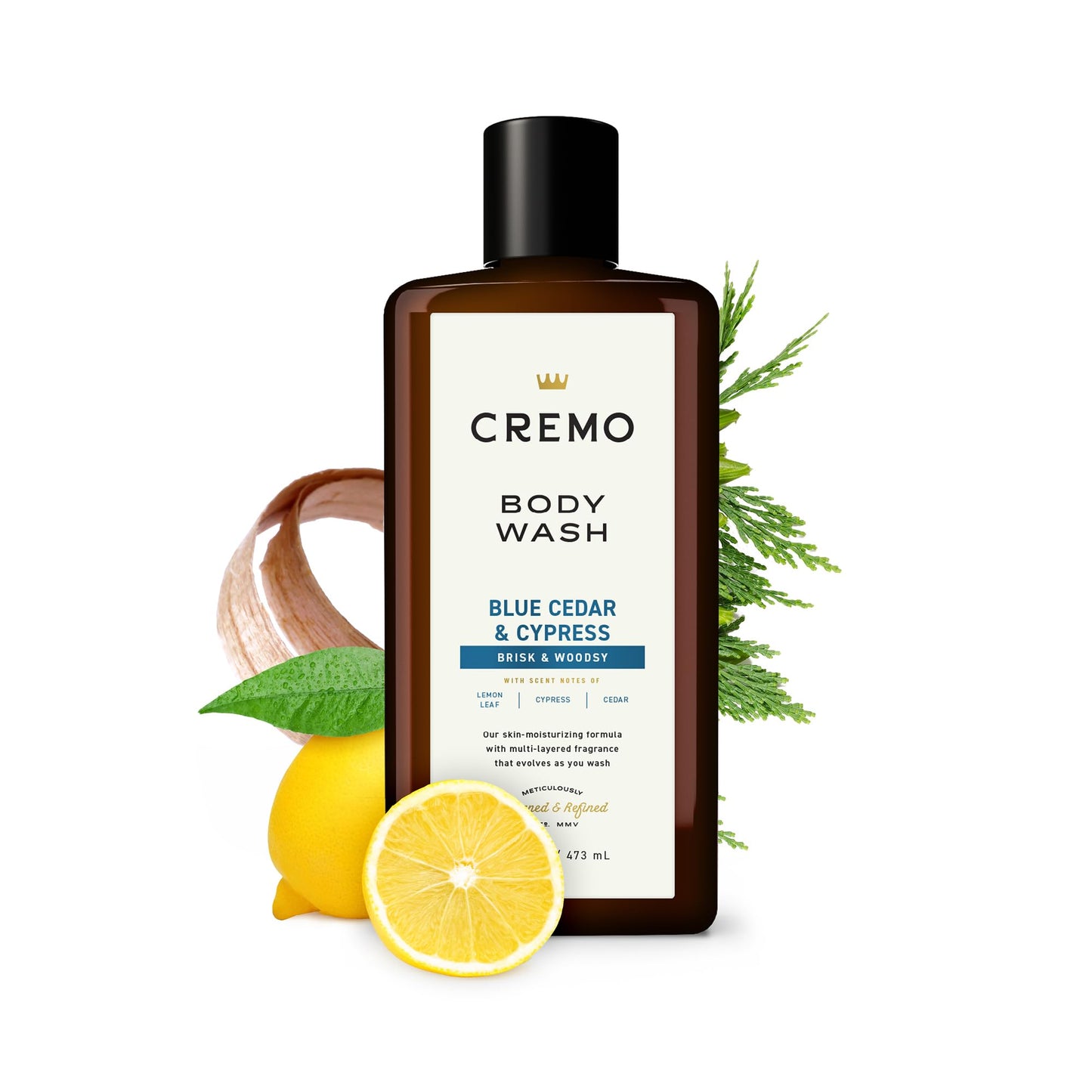 Cremo Rich-Lathering Blue Cedar & Cypress Body Wash, A Woodsy Scent with Notes of Lemon Peel, Cypress and Cedar, 16 Fl Oz (2-Pack) Beauty & Personal Care Cremo