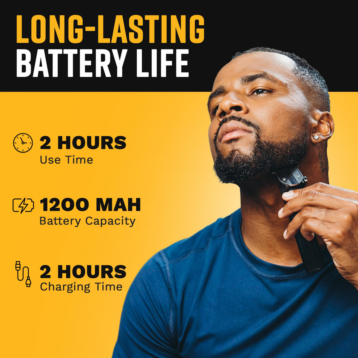 The Cut Buddy Trim Buddy, Cordless Beard & Hairline Trimmer with 4 Guards + Shaping Tool, Beginner-Friendly, Rechargeable, T-Blade Precision, As Seen