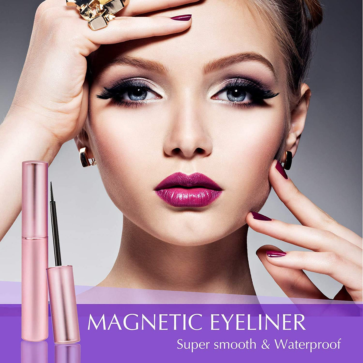 Magnetic Eyelashes with Applicator: 5 Pairs Reusable Natural & Glam Lashes, Lightweight Magnetic Liner, Beginner-Friendly, No Glue Needed, Waterproof Beauty & Personal Care Arishine