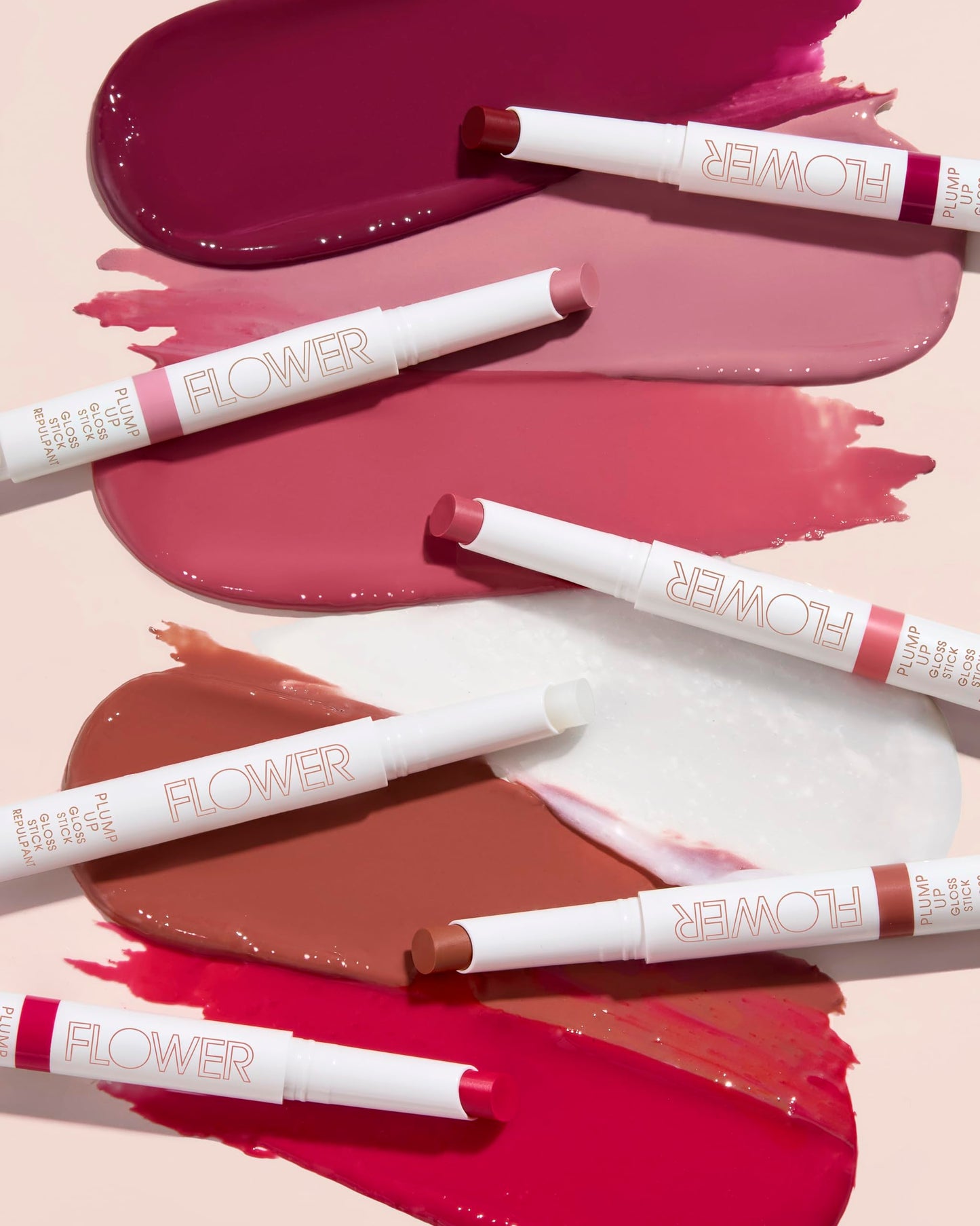 FLOWER Beauty By Drew Barrymore Plump Up Lip Gloss Stick - Lip Plumper - Nourishes + Hydrates Lips - Buildable + Dewy Finish - Fiery Beauty & Personal Care FLOWER