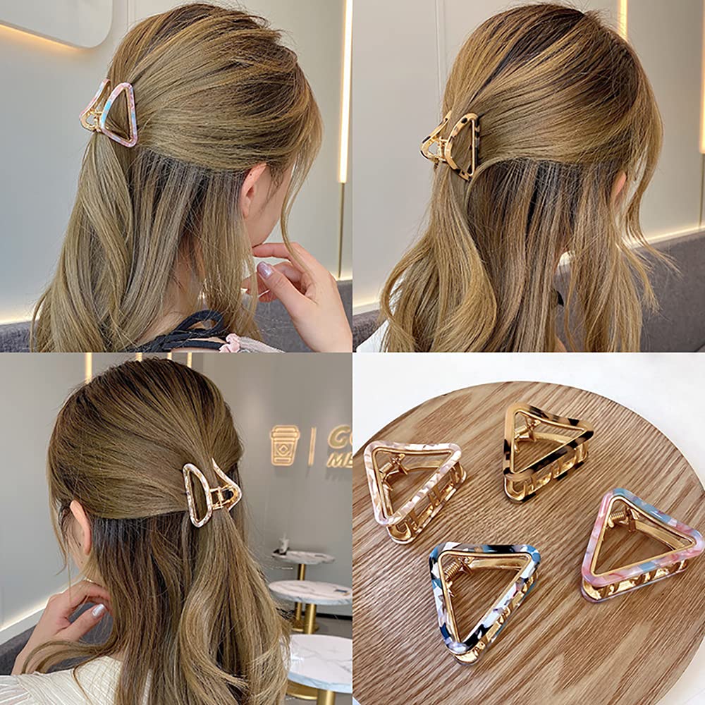 Yusier 6 PCS Small Hair Claw Clips 2 Inch Acetate Hair Jaw Clips 6 Colors Fashion Leopard Claw Hair Clips for Women Girls Beauty & Personal Care Yusier