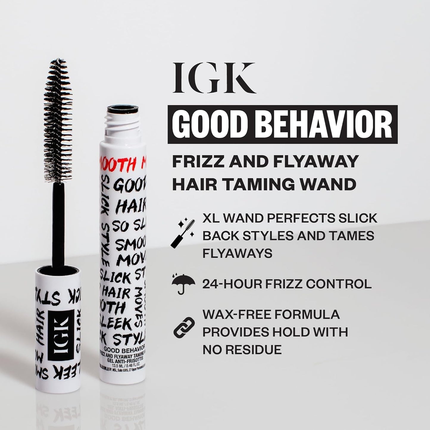 IGK Good Behavior Frizz & Flyaway Taming Wand (Pack of 2) | Instantly Smooths Flyaways, Slicks Back Styles & Details Edges | 24-Hour Frizz Control | Beauty & Personal Care IGK