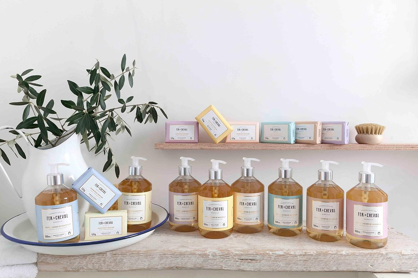Fer à Cheval Honey & Almond Nourishing Liquid Soap - Natural Almond & Coconut Oil Blend, Ultra Gentle & Moisturizing, Eco-Conscious - Set of 2, 500ml Beauty & Personal Care Fer à Cheval