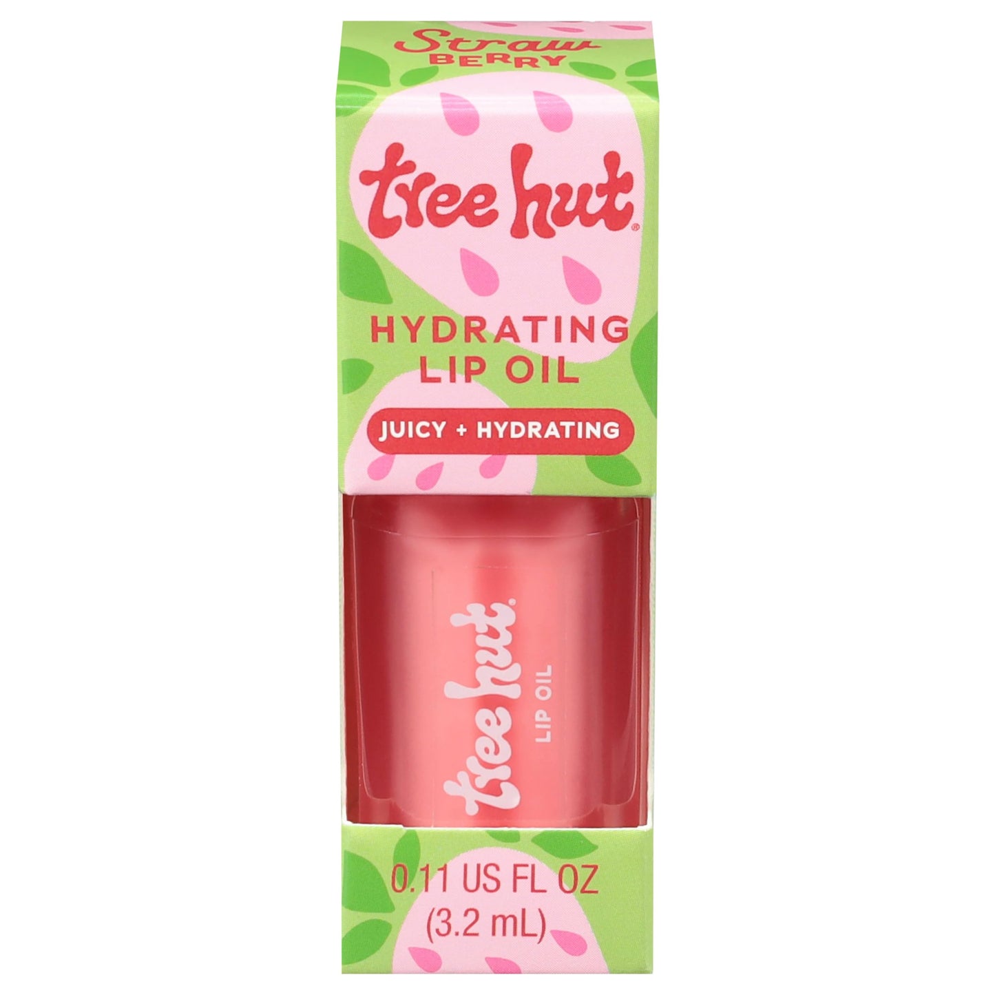 Tree Hut Strawberry Hydrating Lip Oil, Sheer Pink Glossy Lip Oil, Non-Sticky Moisturizing Formula for Smooth, Kissable Lips, 0.11 fl oz Beauty & Personal Care Tree Hut