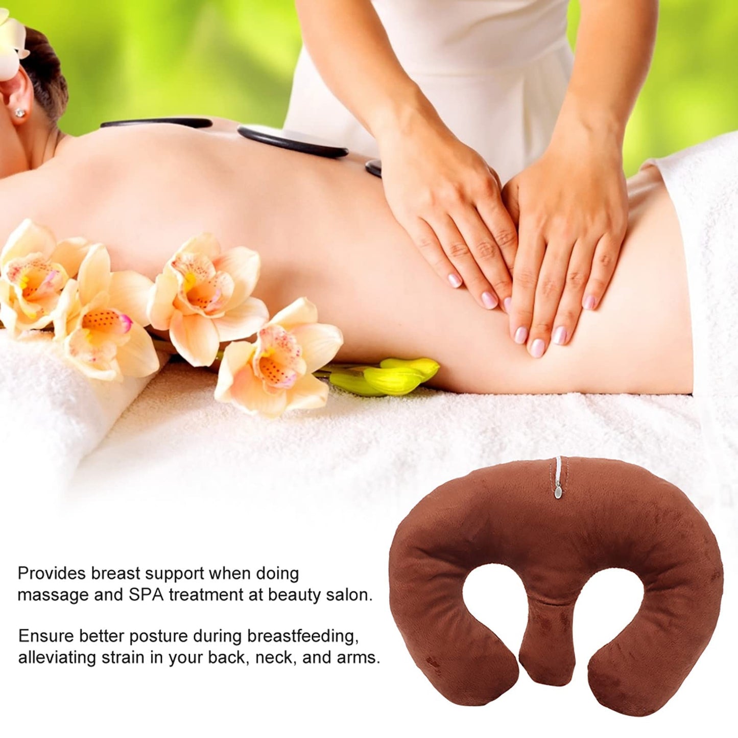 JTLB Beauty Salon Breast Support Pillow SPA Massage Breast Pillow Cushion (Deep Brown) Beauty and Personal Care JTLB