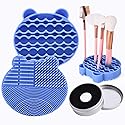 Silicon Makeup Brush Cleaner Mat with Brush Drying manual Make up brush cleaner cleanser machine Cosmetic Brush Cleaning Pad+Makeup Brush Dry Cleaned Beauty & Personal Care Bird&Fish