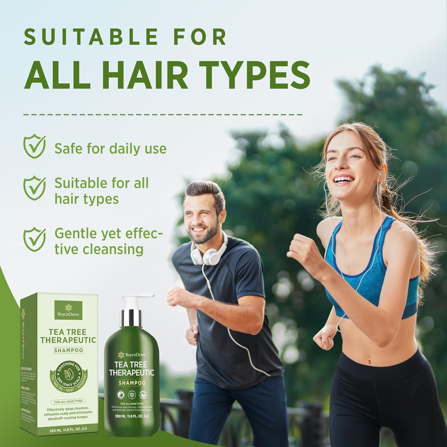 Roycederm Tea Tree Antifungal Shampoo: Folliculitis Shampoo for Dry Scalp, Dandruff, and Itchy Scalp - Medicated Clarifying shampoo with Tea Tree Oil Beauty & Personal Care Roycederm