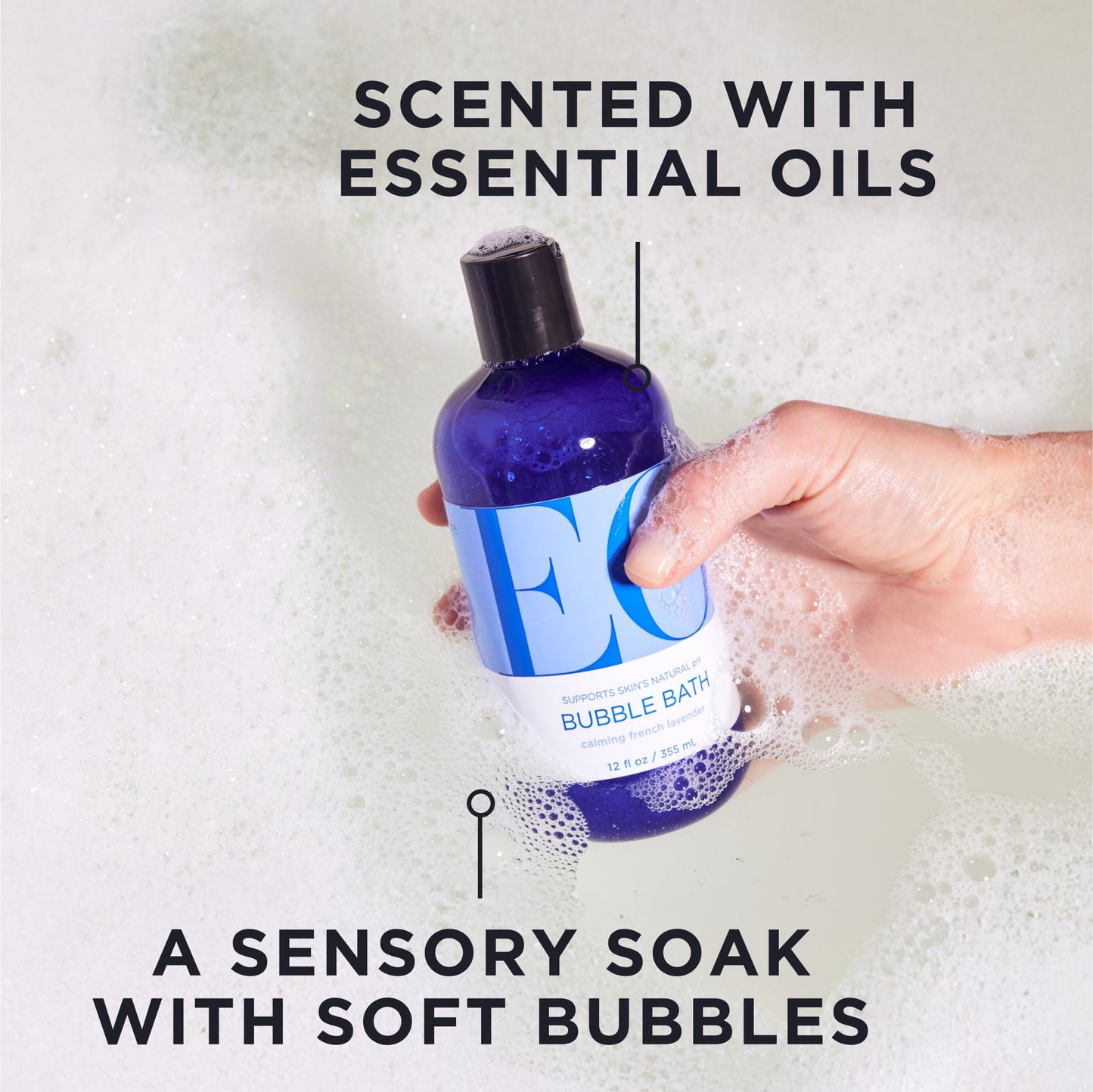 EO, Bubble Bath French Lavender, 12 Fl Oz Beauty and Personal Care EO