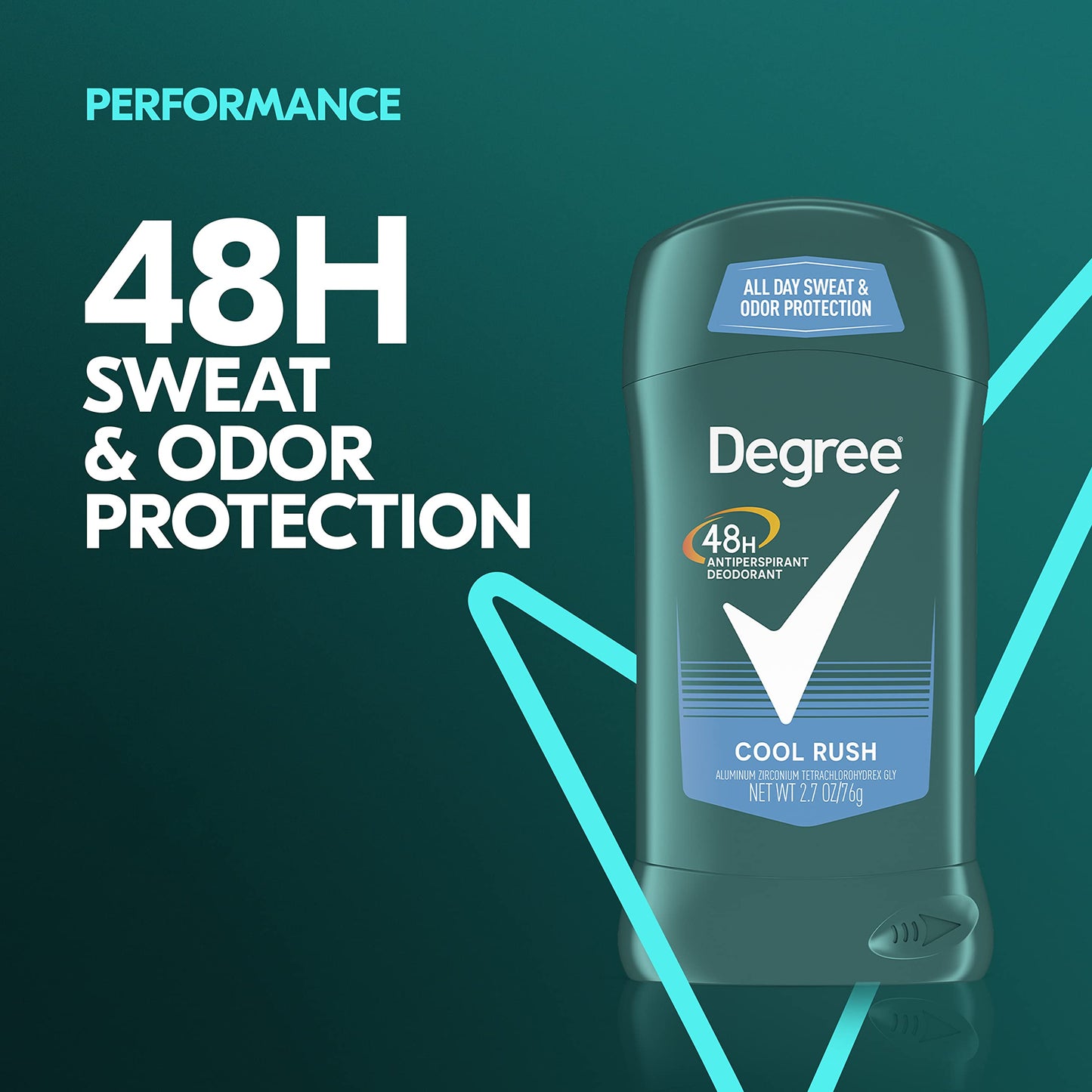 Degree Men Original Antiperspirant Deodorant 48-Hour Odor Protection Cool Rush Mens Deodorant Stick 2.7 oz, 2 Count Beauty and Personal Care Degree