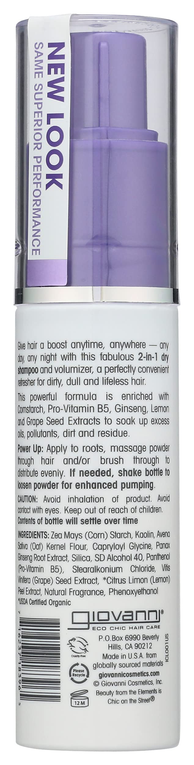 GIOVANNI Powder Power Dry Shampoo And Instant Volumizer, 1.7 Ounces