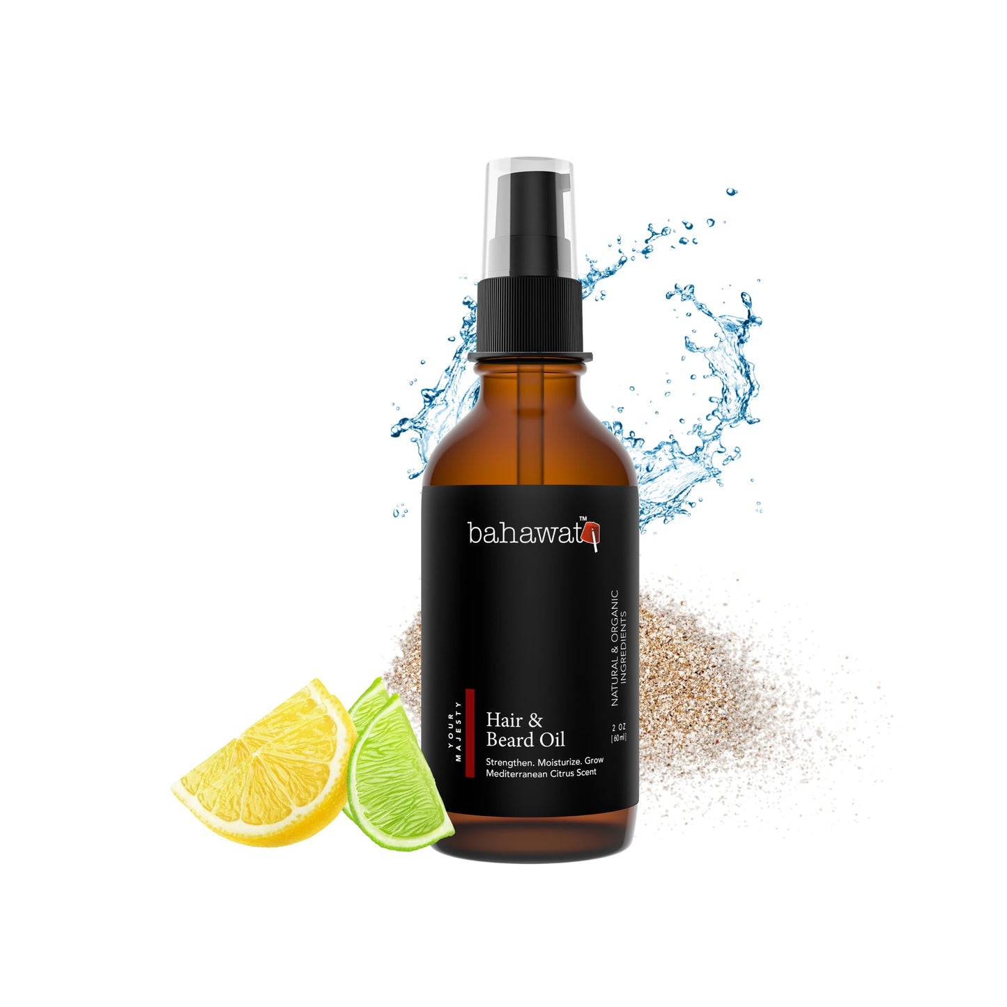 BAHAWAT: Premium Beard Oil Conditioner & Softener - Your Majesty- 2 ounce - Beard Itch and Dry Skin Relief - Handcrafted from Natural Ingredients Beauty & Personal Care BAHAWAT