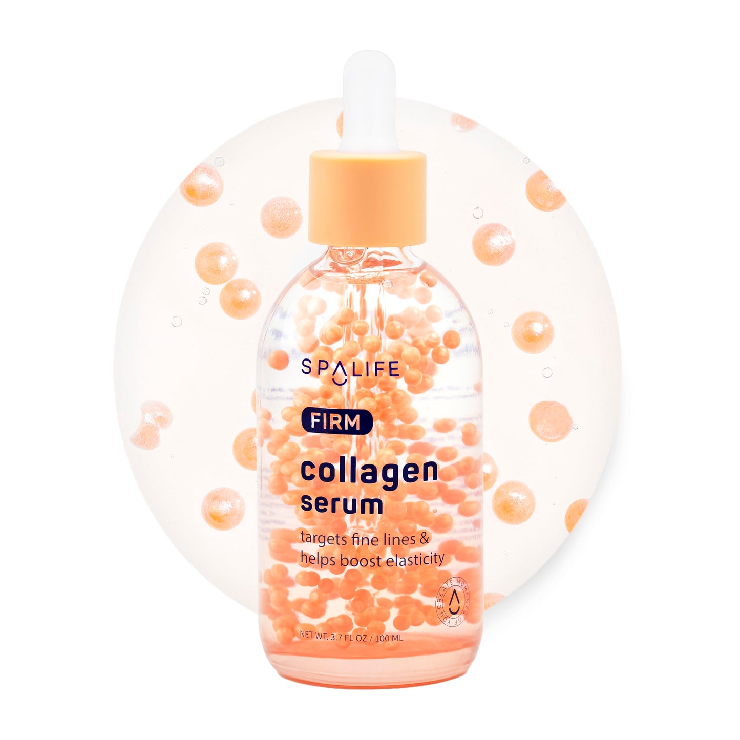 Spa Life Face Serum: FIRM Collagen Serum 100 ml (3.7 oz) - Enhanced Firmness and Hydration - Skin Smoothing, Face Plumping, Pearl-infused - Fights Beauty & Personal Care SpaLife
