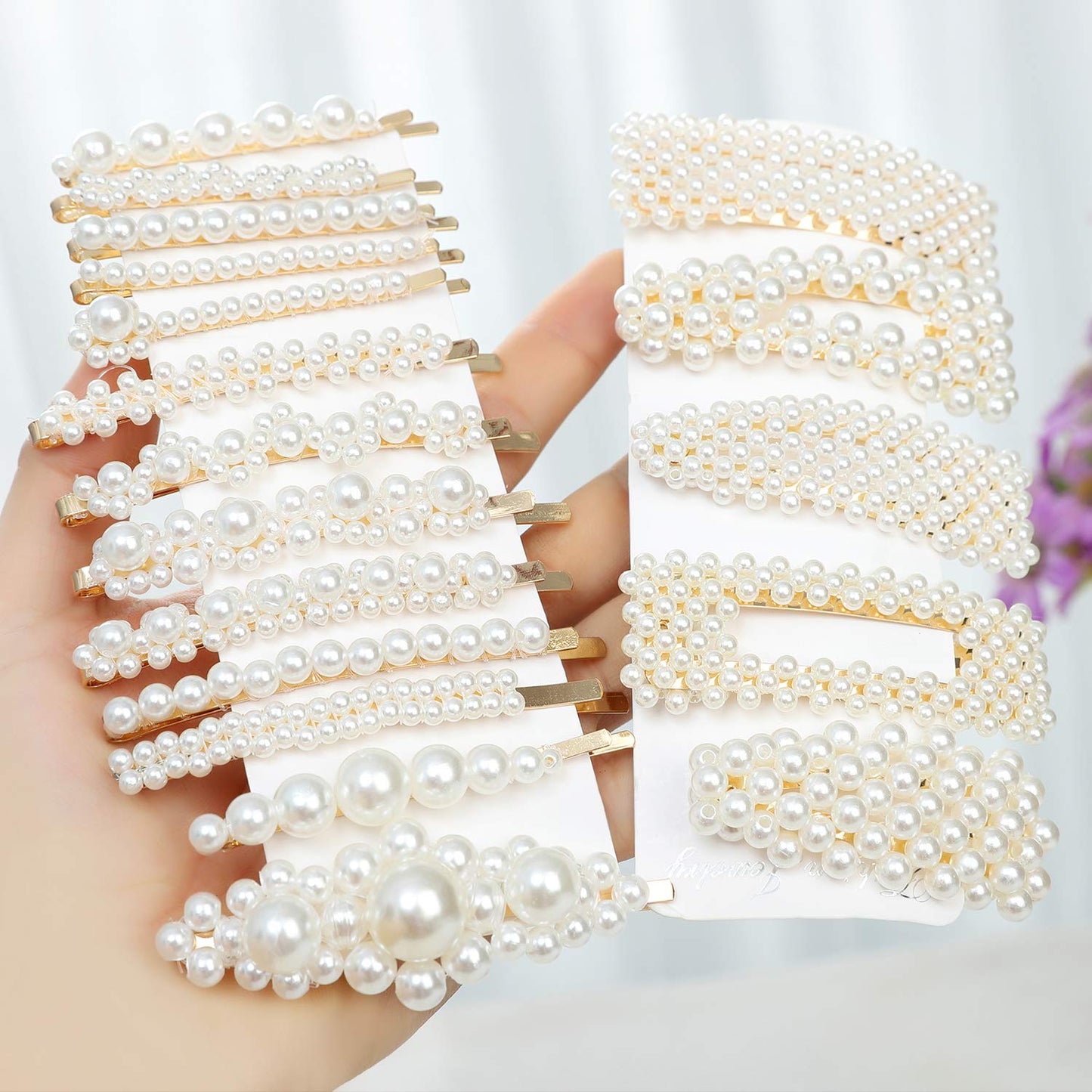 laxizar 18 Pcs Pearl Hair Clips Large Hair Clips Barrette Hair for Women Girls Fashion Hair Accessories Beauty & Personal Care LAXIZAR