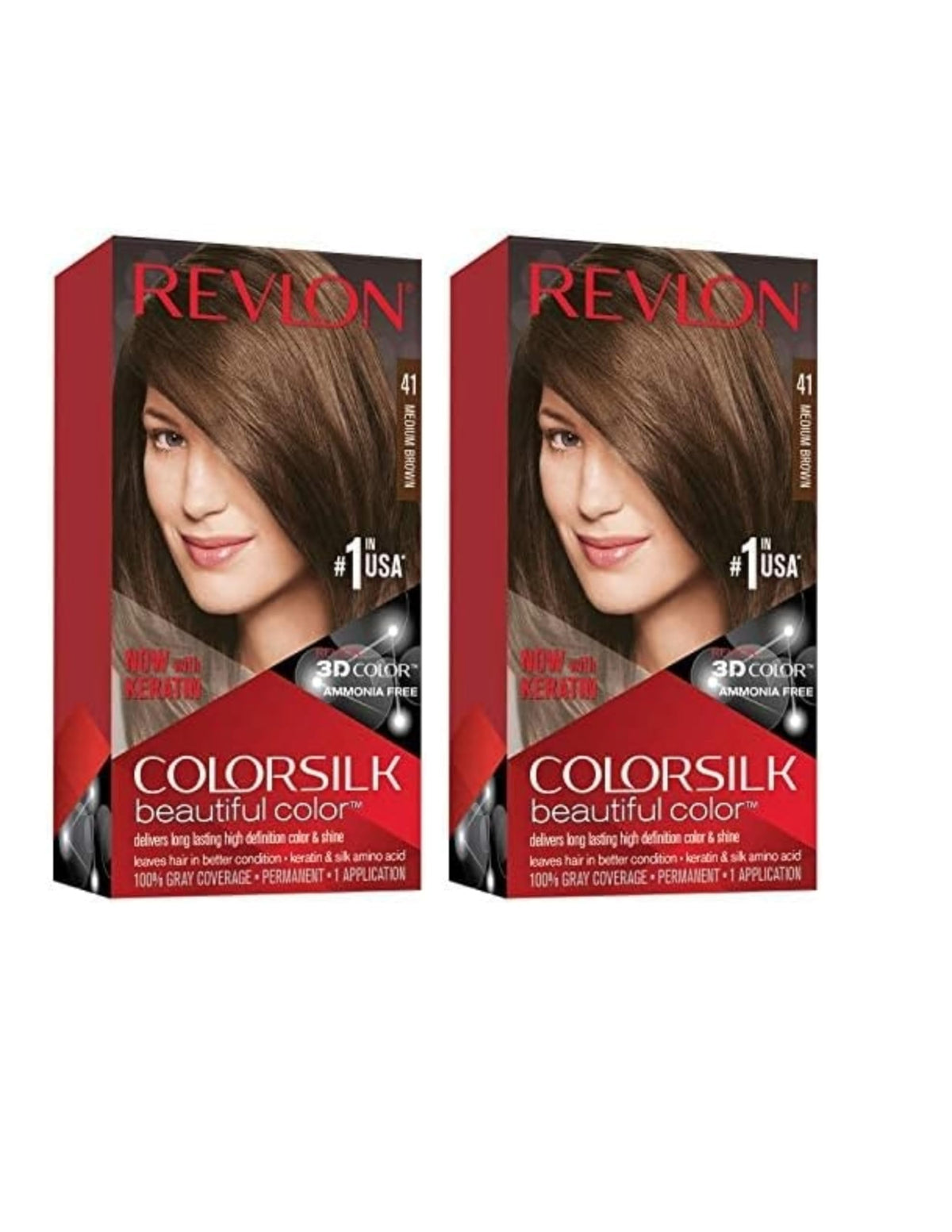 Revlon ColorSilk Beautiful Color 41 Medium Brown 1 ea (Pack of 2) Beauty & Personal Care REVLON