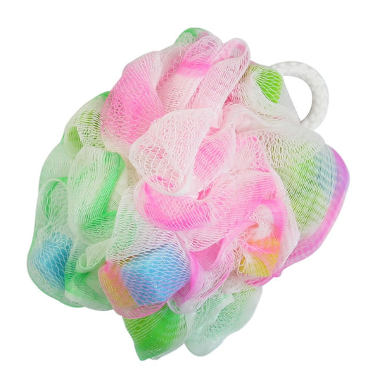 Ruilogod Bathroom Body Cleaning Shower Green Pink Nylon Mesh Nets Sponge Pouf (id: 637 239 e6d 6ca c90 Beauty and Personal Care Ruilogod