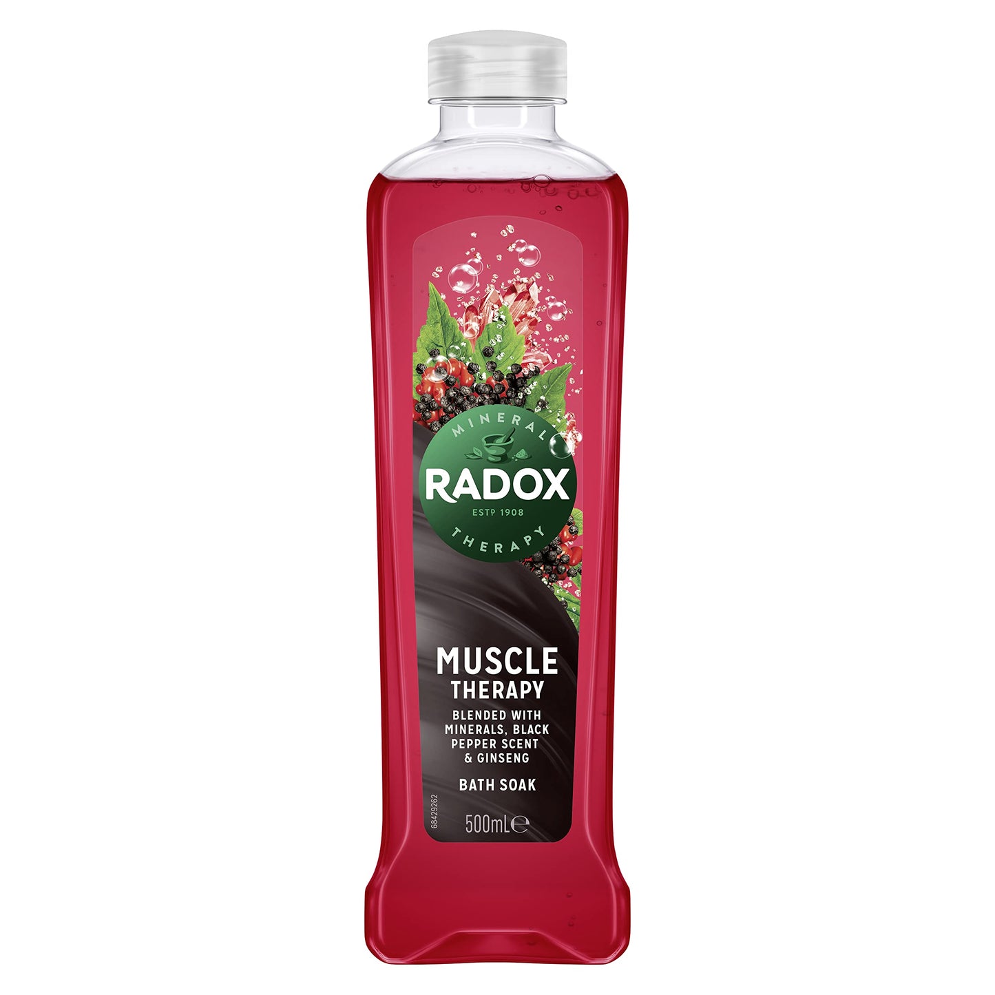 Radox Muscle Therapy Bath Soak with Black Pepper and Ginseng, 500ml Beauty and Personal Care Simple
