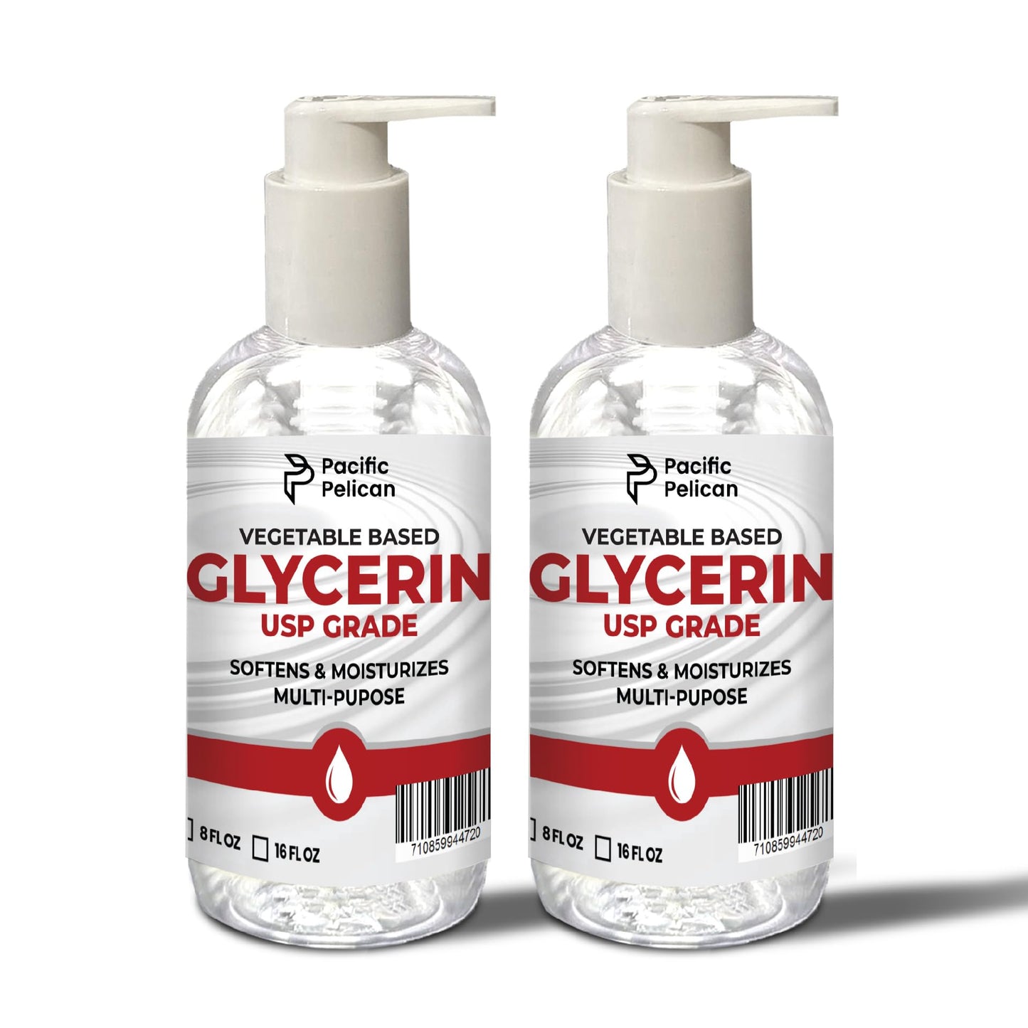 Pacific Pelican 32 fl oz Vegetable-Based Glycerin | USP Grade | Softens & Moisturizes | Multi-Purpose (16 fl oz x 2) Beauty & Personal Care Pacific Pelican