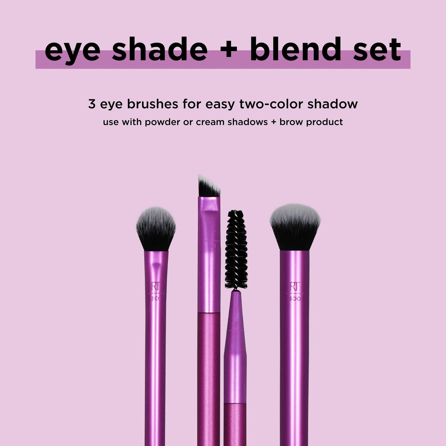 Real Techniques Eye Shade & Blend Makeup Brush Trio, For Eyeshadow & Liner, Makeup Tools for Shaping & Grooming Brows, Defined Makeup Look, Synthetic Beauty & Personal Care Real Techniques