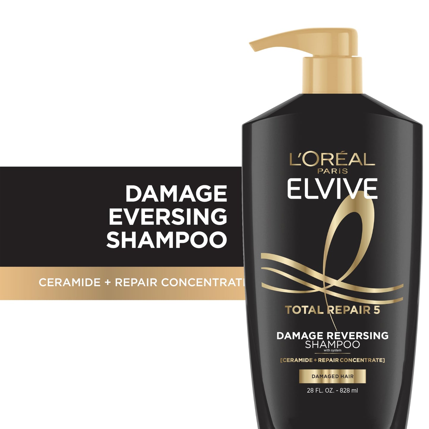 L'Oreal Paris Elvive Total Repair 5 Repairing Shampoo for Damaged Hair Shampoo with Protein and Ceramide for Strong Silky Shiny Healthy Renewed Hair Beauty & Personal Care L'Oreal Paris