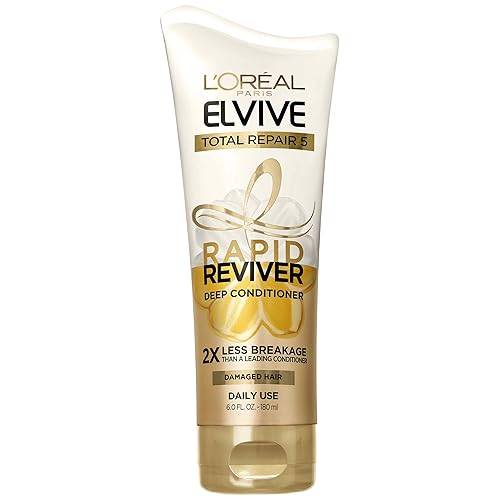 L'Oreal Paris Elvive Total Repair 5 Rapid Reviver Deep Conditioner, Repairs Damaged Hair, No Leave-In Time, Heat Protectant, with Damage Repairing Beauty & Personal Care L'Oreal Paris