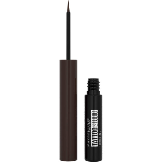 Maybelline TattooStudio Liquid Ink Longwear Liquid Eyeliner Makeup, Dark Henna Brown, 1 Count Beauty & Personal Care MAYBELLINE