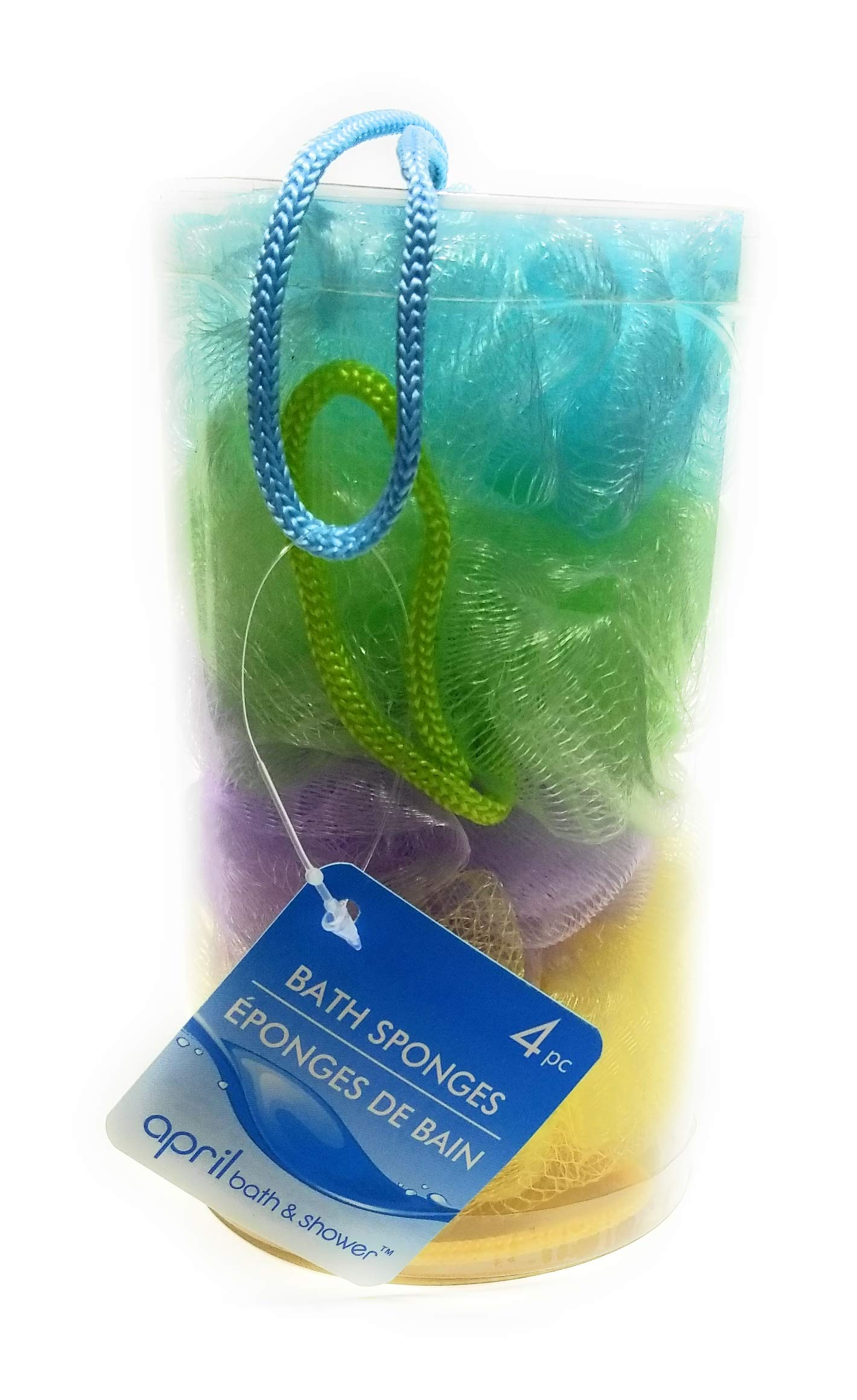 April Bath & Shower Mesh Bath Sponges, 4-ct. Packs (4) Beauty and Personal Care April Bath & Shower