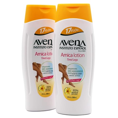 Avena Instituto Espanol Arnica Lotion Tired Legs, Improves Skin Appearance, Even Varicose Veins Areas, Refreshes Legs, 2-Pack of 17 FL Oz each, 2 Beauty & Personal Care Avena Instituto Espanol