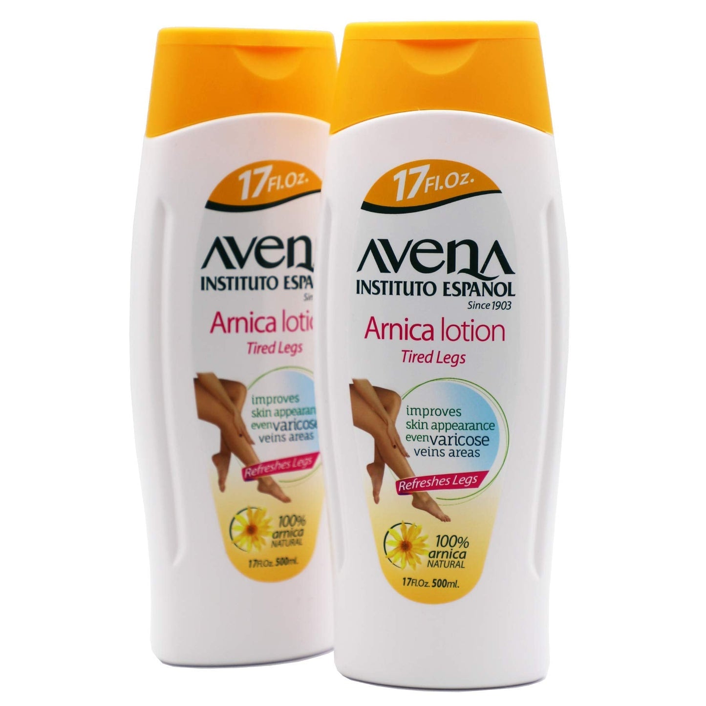 Avena Instituto Espanol Arnica Lotion Tired Legs, Improves Skin Appearance, Even Varicose Veins Areas, Refreshes Legs, 2-Pack of 17 FL Oz each, 2 Beauty & Personal Care Avena Instituto Espanol