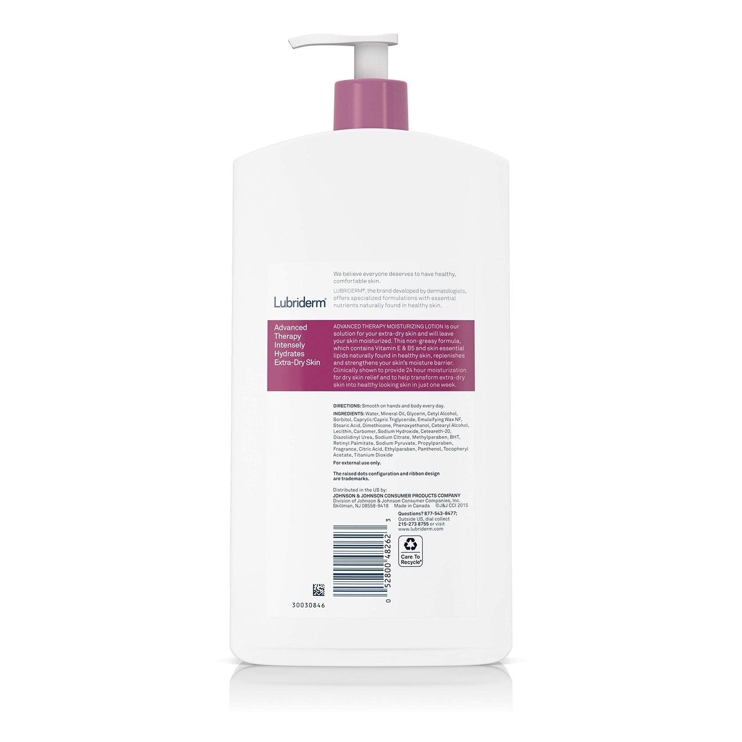Lubriderm Advanced Therapy Moisturizing Lotion with Vitamins E and B5, Deep Hydration for Extra Dry Skin, Non-Greasy Formula, 24 fl. oz Beauty & Personal Care Lubriderm