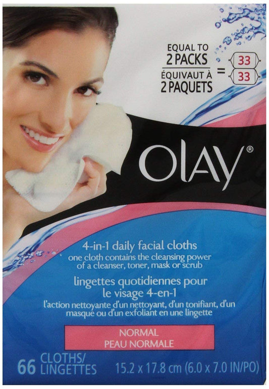 Olay 4-in-1 Daily Facial Cloths, Normal Skin, 66 ct Beauty & Personal Care Olay