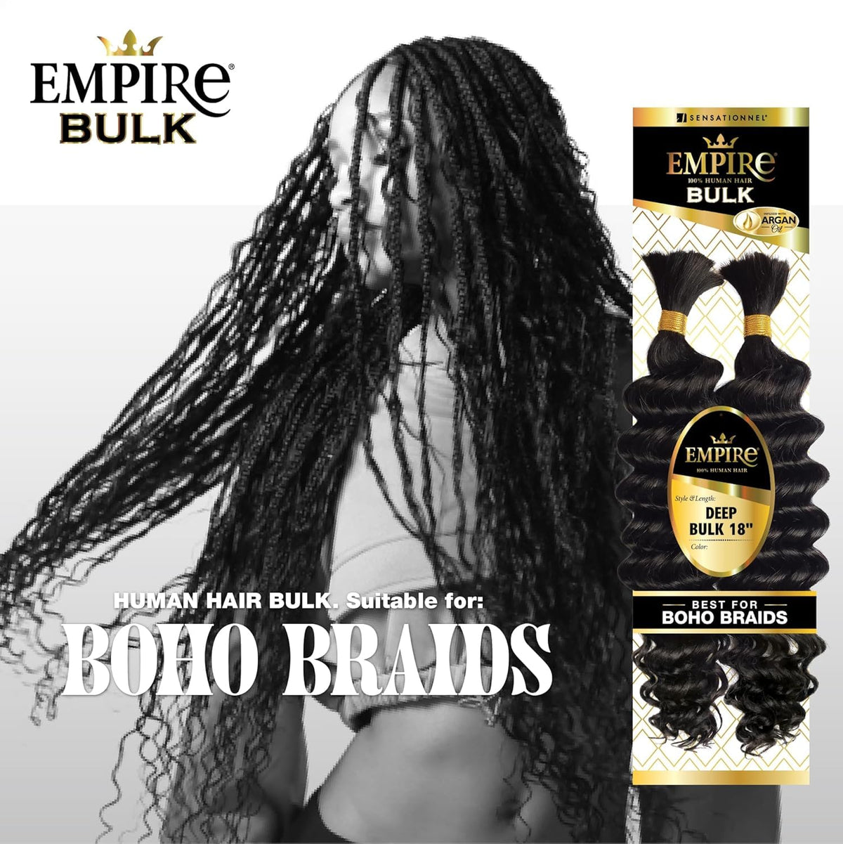 Sensationnel Empire Bulk Braiding-Deep,1 pack 18 inch, S1B/27