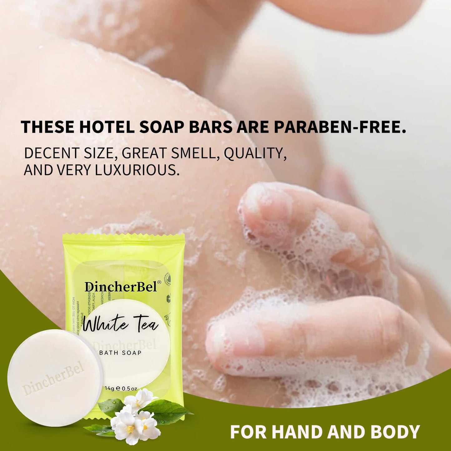 DincherBel 100 Pack 0.5oz Travel Soap, Mini Round Cleansing Bars Soap Bulk Travel Size, Individually Wrapped Toiletries Amenities for Hotel, Airbnb Beauty & Personal Care DincherBel