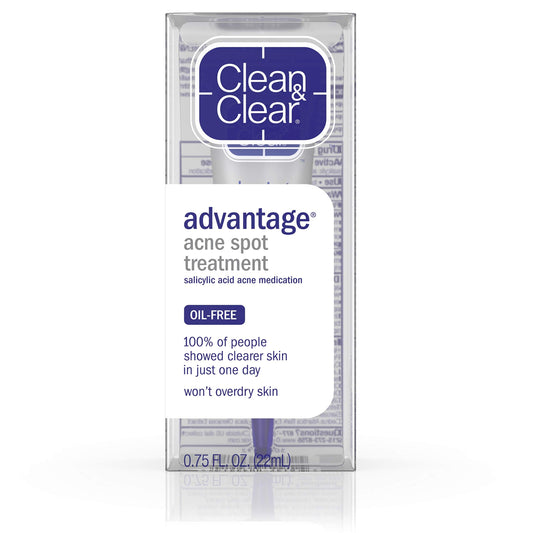 Clean & Clear Advantage Acne Spot Treatment, Oil Free Acne Treatment with Salicylic Acid, Witch Hazel, and BHA, Gel Pimple Cream for Adults and Teens Beauty & Personal Care Clean