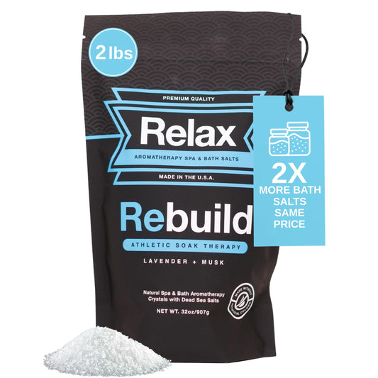 Relax Spa & Bath, Epsom & Dead Sea Salts, Aromatherapy Bath Salts for Hot Tub, Bath, or Spa, Infused with Magnesium, Rebuild Athletic Soak Therapy Beauty and Personal Care Relax Spa & Bath