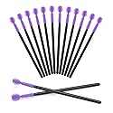 G2PLUS 50PCS Silicone Eyelash Brushes, Purple Disposable Mascara Wands, Adjustable Ball- Shape Eyelash Spoolies, Eyebrow Brushes for Eyelash Extension Beauty & Personal Care G2PLUS