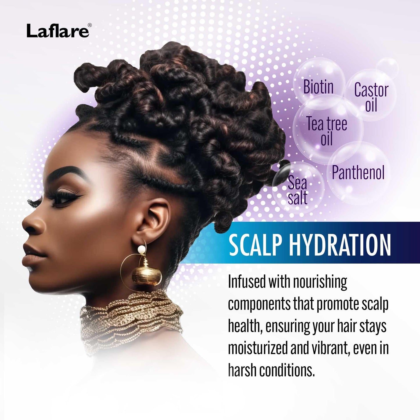 Laflare Cooling Spray for Braiding, Wig & Weaving. Instantly Reduce Temperature & Relief Itchy Scalp and Skin, Vegan(Biotin, Tea Tree, Castor Oil) 80 Beauty & Personal Care Laflare