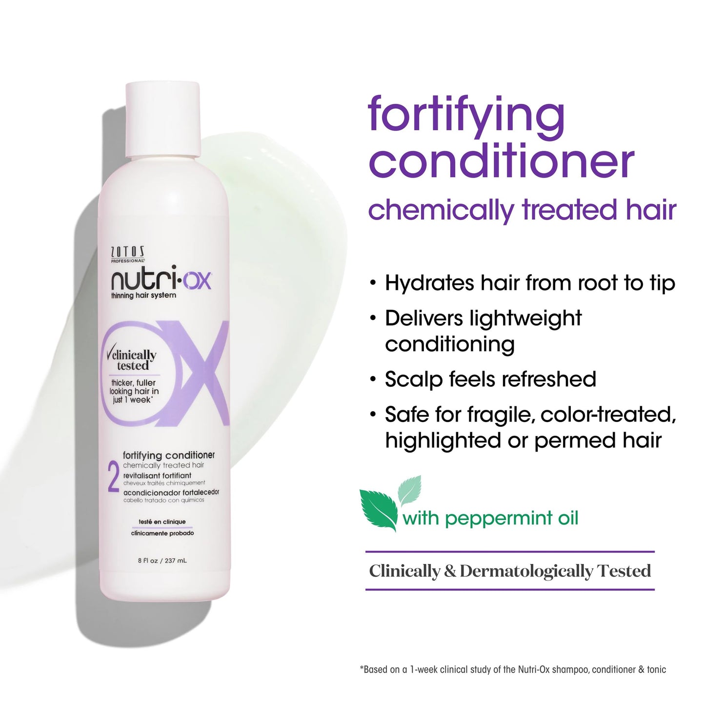NUTRI-OX Starter Kit for Color-Treated Thinning Hair | Thicker, Fuller-Looking Hair | Peppermint | Clinically & Dermatologically Tested | 30 Day Beauty & Personal Care NUTRI-OX