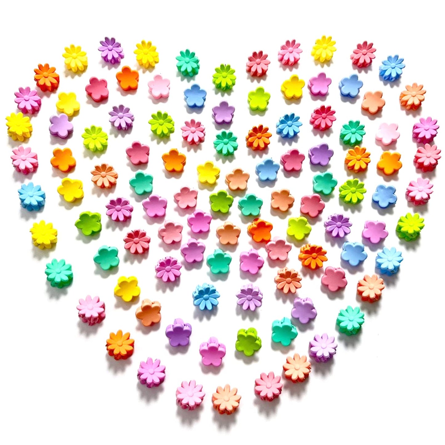 MOODKEY Kids Hair Accessories: 100PCS Mini Daisy Claw Clips, Barrettes, Cute Bangs Pins in Candy Colors for Girls, Teens, and Toddlers (Random Colors) Beauty & Personal Care MOODKEY